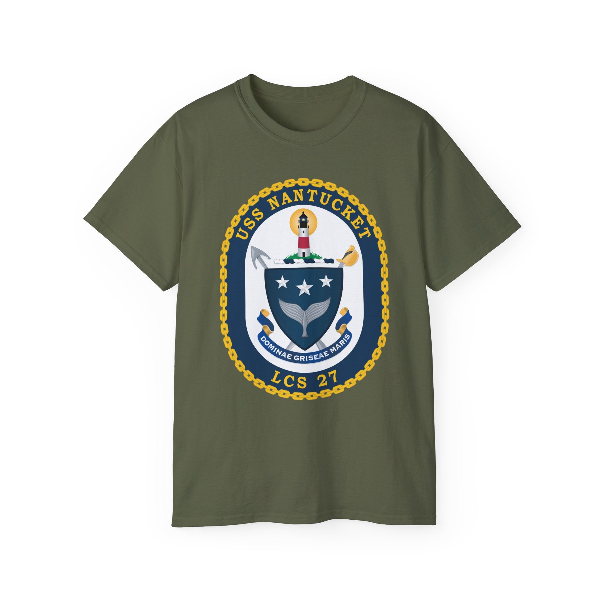 Unisex Ultra Cotton T-Shirt - Navy - USS Nantucket (LCS-27) wo txt
