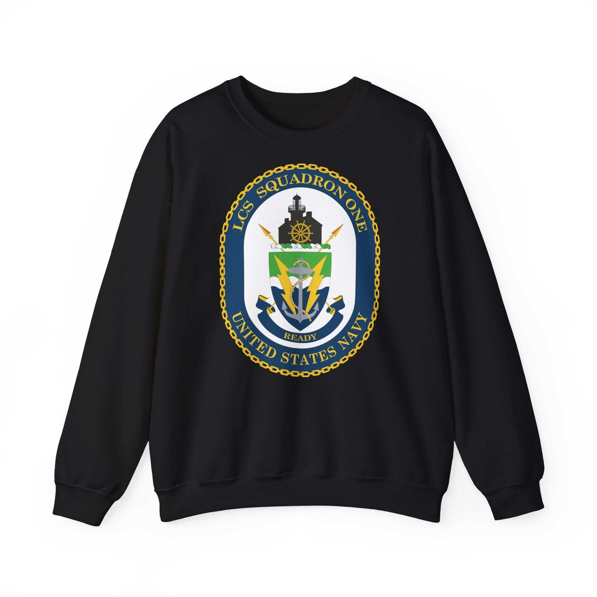 Unisex Heavy Blend™ Crewneck Sweatshirt - Navy - LCS Squadron One (LCSRON 1) wo txt
