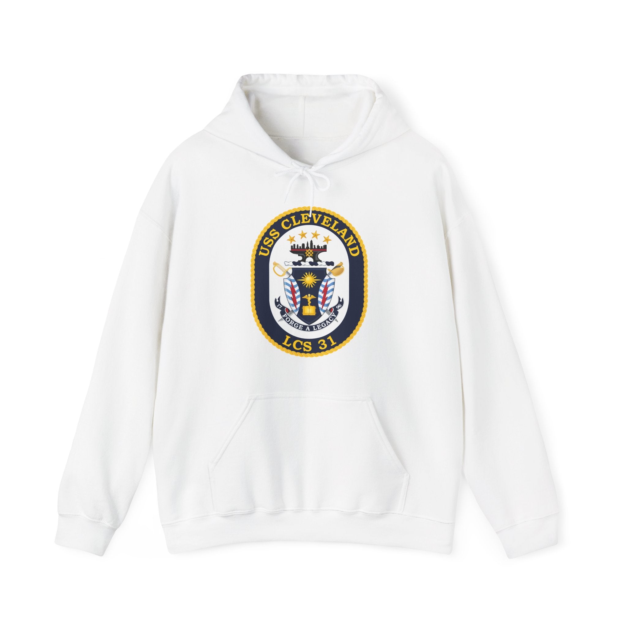 Unisex Heavy Blend™ Hoodies - Navy - USS Cleveland (LCS-31) wo txt