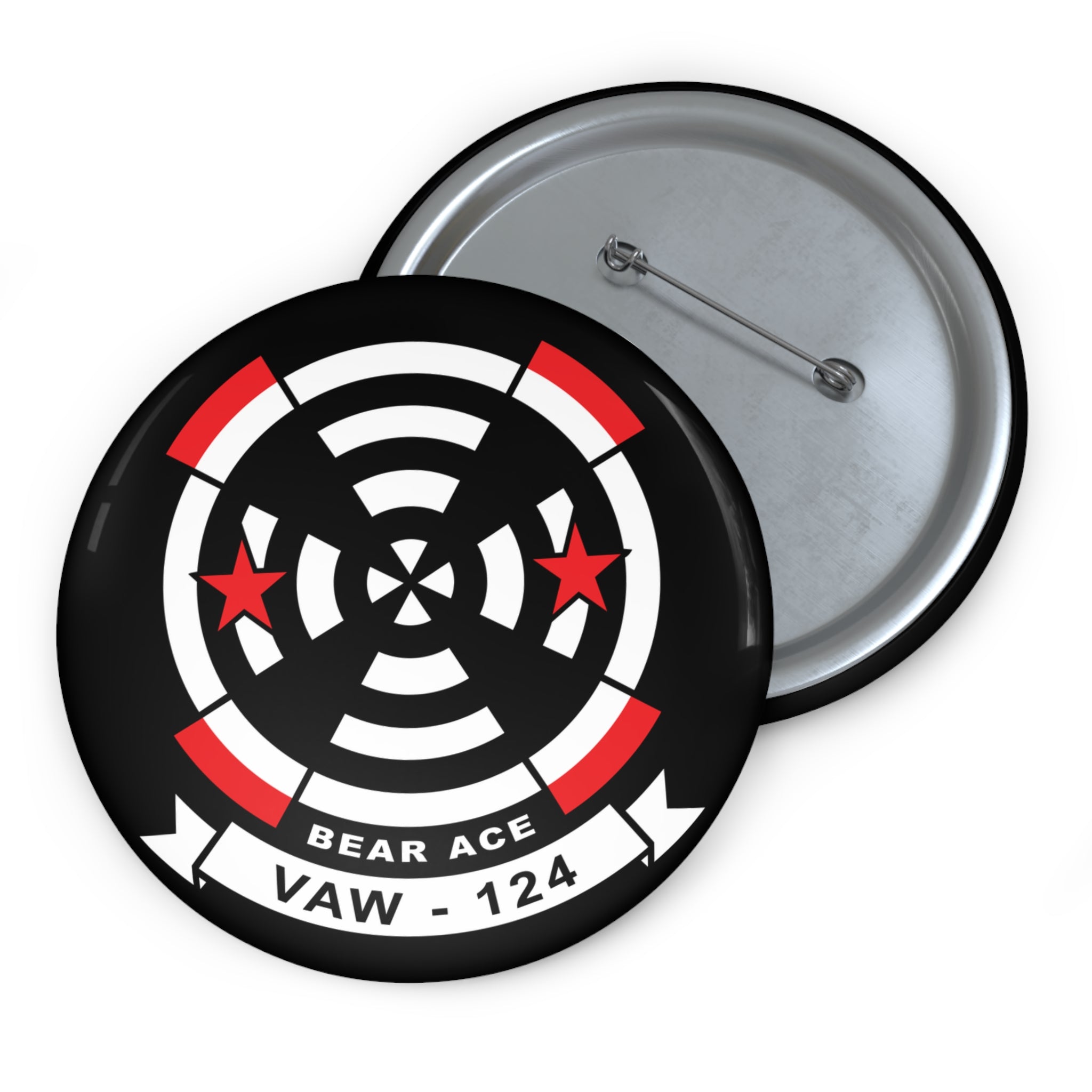 Custom Pin Button - Navy - Airborne Command & Control Squadron 124 (VAW-124) wo txt