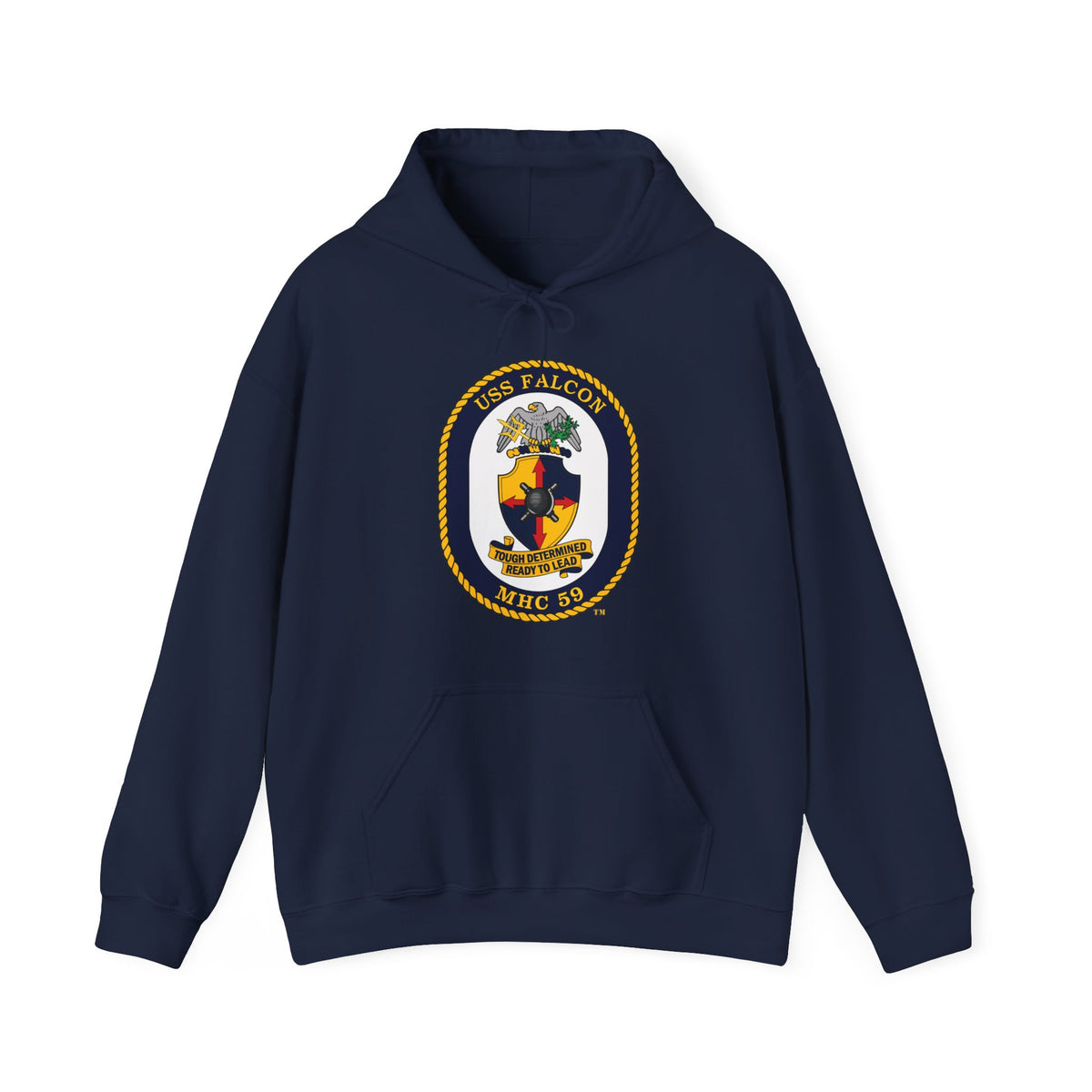 Unisex Heavy Blend™ Hoodies - Navy - USS Falcon (MHC-59) wo txt
