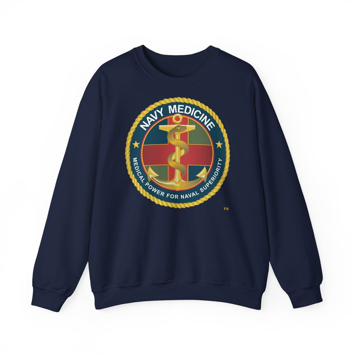 Unisex Heavy Blend™ Crewneck Sweatshirt -  Navy Medicine - Medical Power for Naval Superiority wo Txt X 300