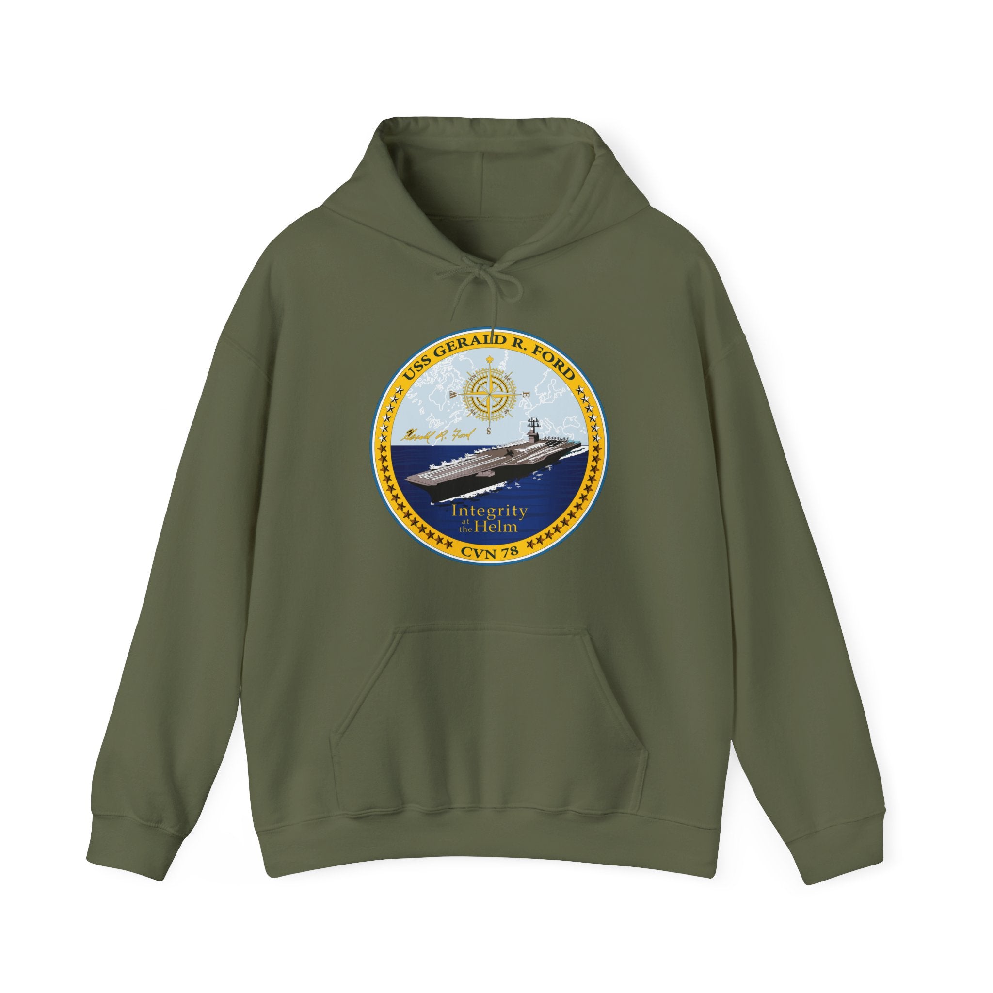 Unisex Heavy Blend™ Hoodies - Navy - USS Gerald R. Ford (CVN-78) wo txt