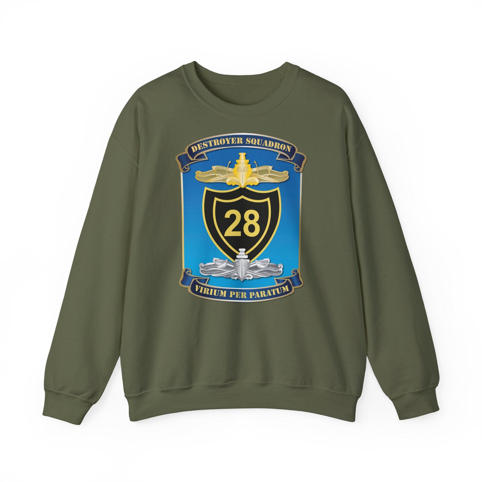 Unisex Heavy Blend™ Crewneck Sweatshirt - Navy - Destroyer Squadron 28 (DESRON-28) wo Txt