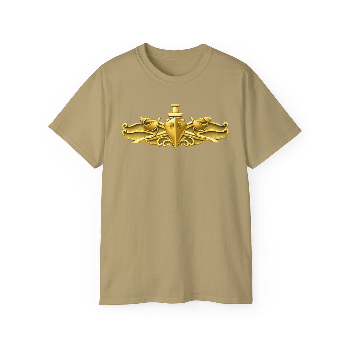 Unisex Ultra Cotton T-Shirt - Navy - Badge - Surface Warfare Officer (SWO) wo txt - 3D - Enhanced