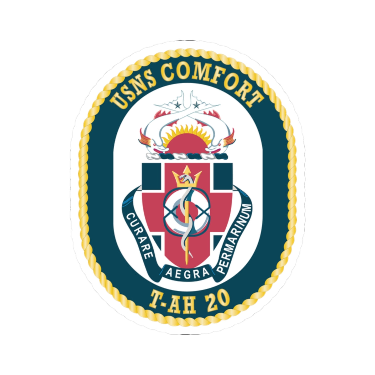 Kiss-Cut Stickers - Navy - USNS Comfort (T-AH 20) wo txt