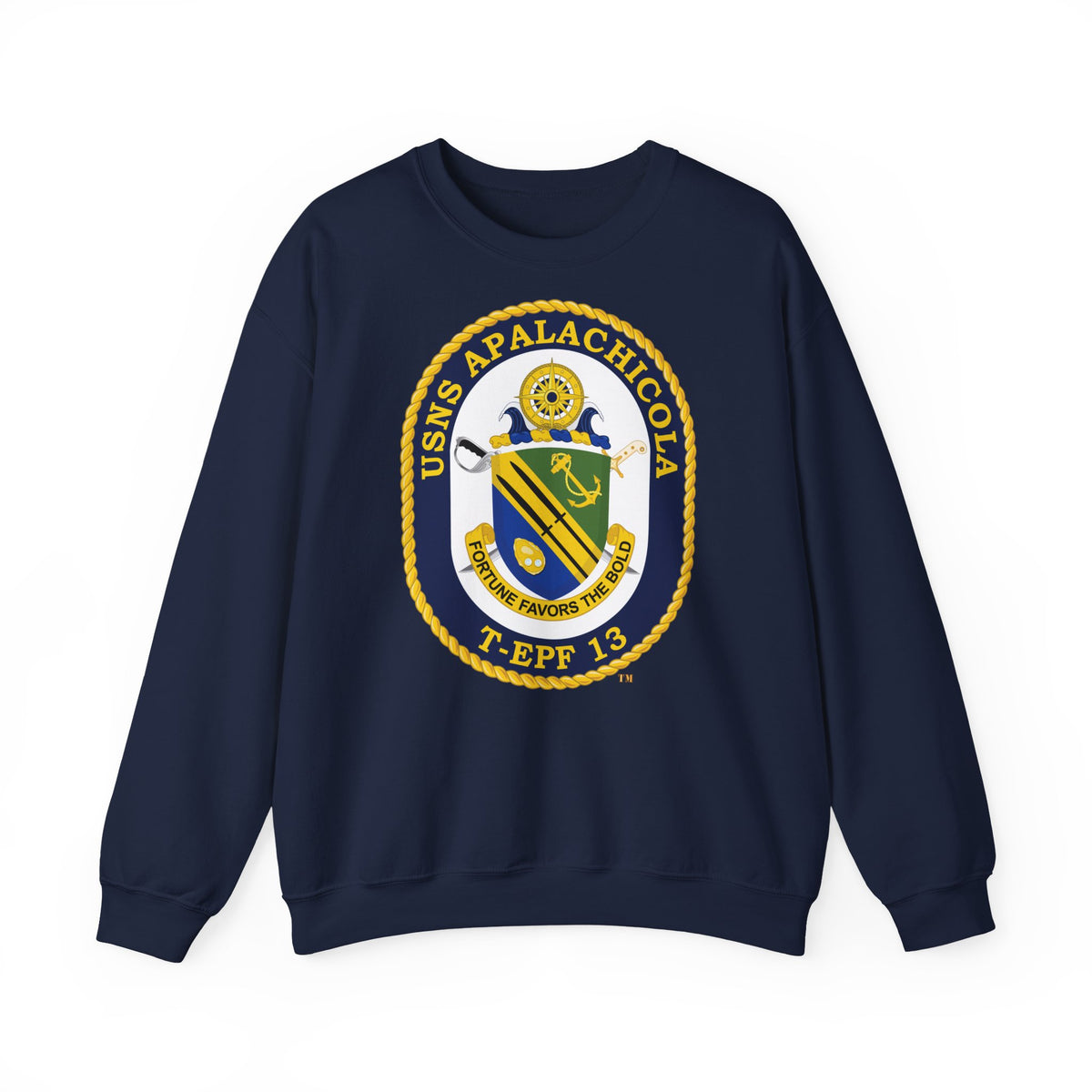 Unisex Heavy Blend™ Crewneck Sweatshirt - Navy - USNS Apalachicola (T-EPF 13) wo txt