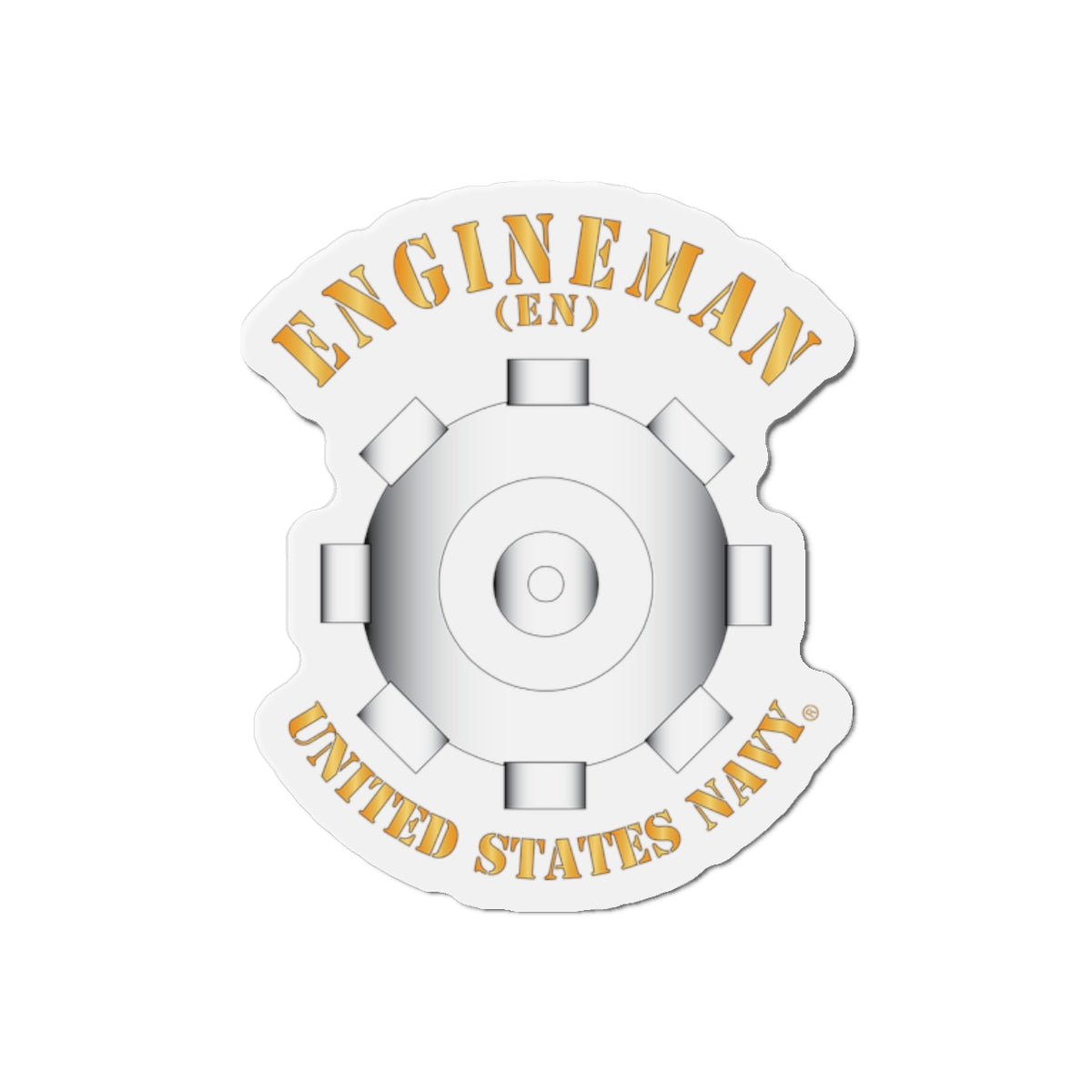 Die-Cut Magnet - Navy - Rate - Engineman (EN)