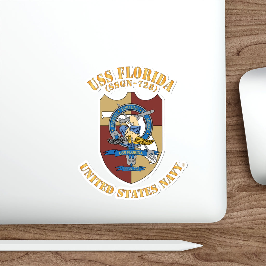 Die-Cut Vinyl Sticker - Navy - USS Florida (SSGN-728)