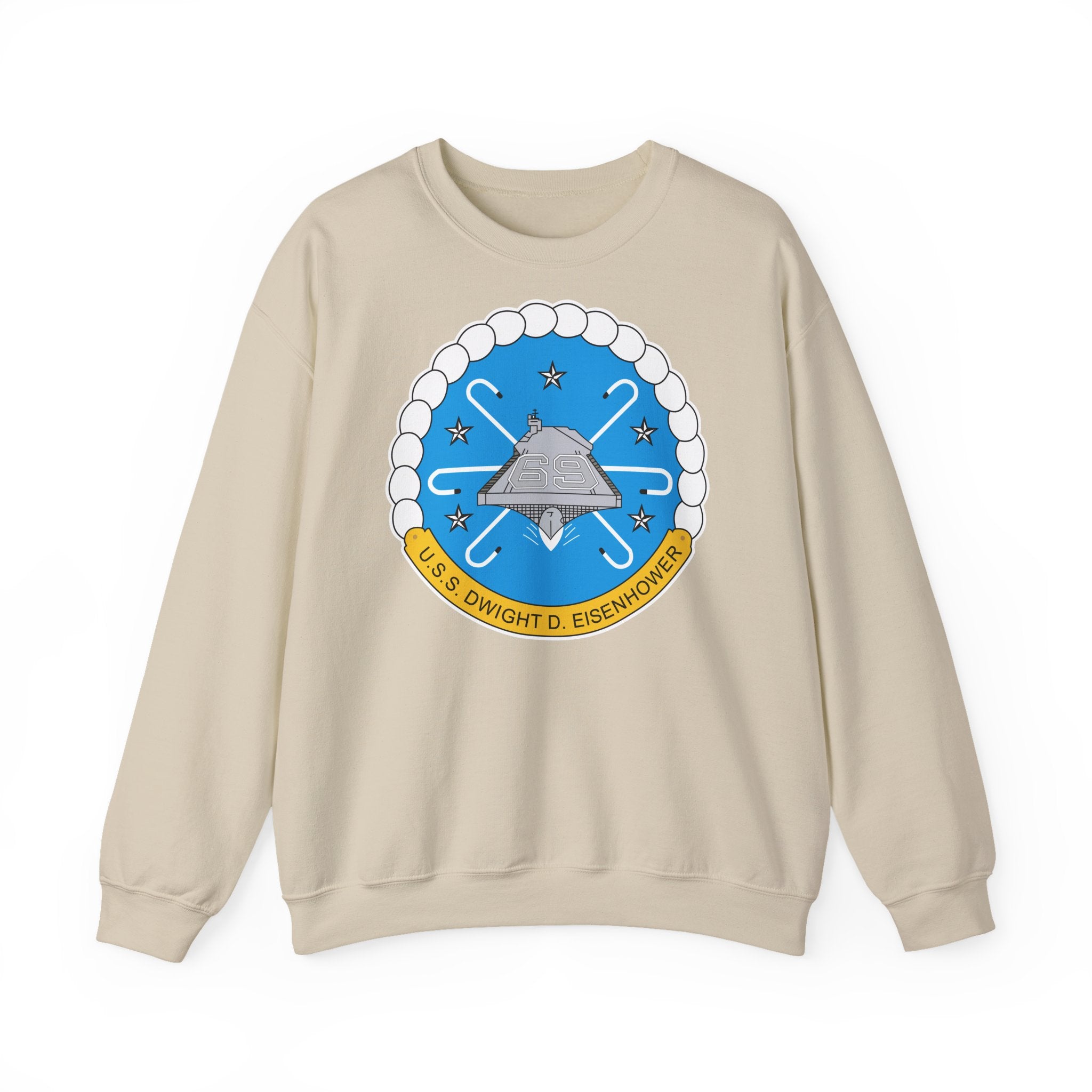 Unisex Heavy Blend™ Crewneck Sweatshirt - USS Dwight D. Eisenhower (CVN-69) Crest wo Txt
