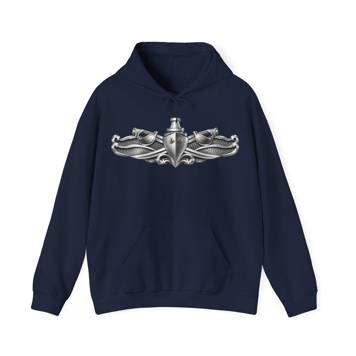 Unisex Heavy Blend™ Hoodies - Navy - Badge - Enlisted Surface Warfare Specialist (ESWS) wo txt - 3D - Enhanced