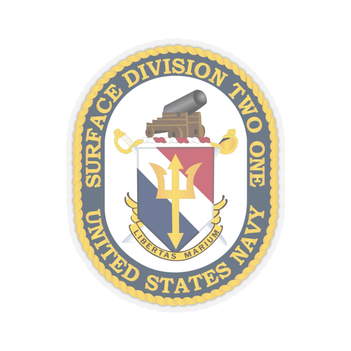 Kiss-Cut Stickers - Navy - Surface Division 21 wo txt
