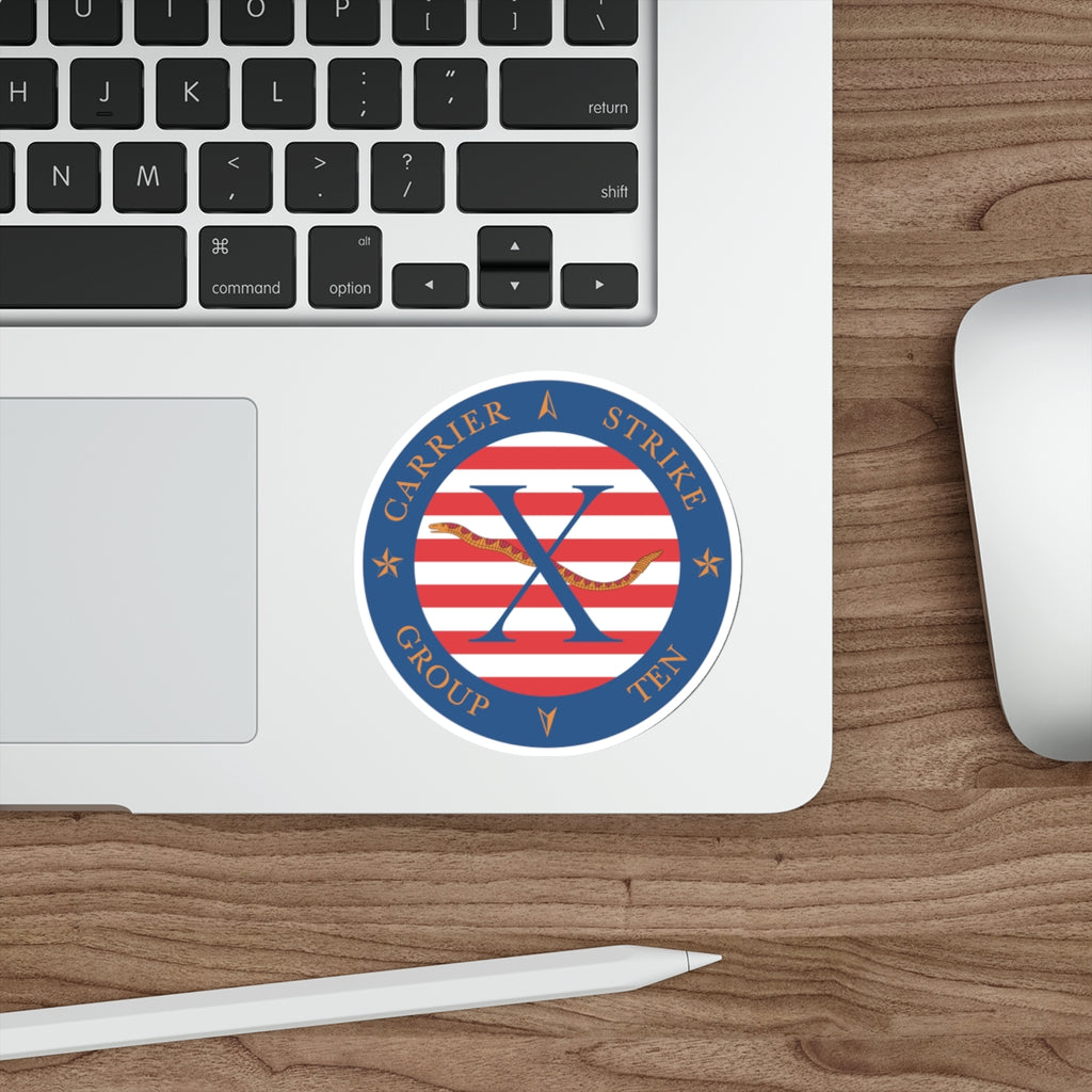 Die-Cut Vinyl Sticker - Navy - Carrier Strike Group 10 (CSG-10) wo Txt