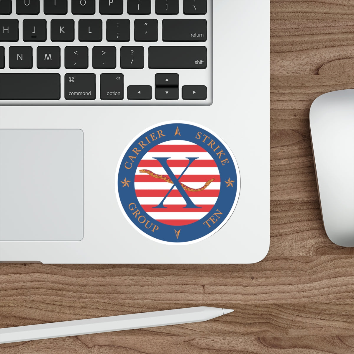 Die-Cut Vinyl Sticker - Navy - Carrier Strike Group 10 (CSG-10) wo Txt