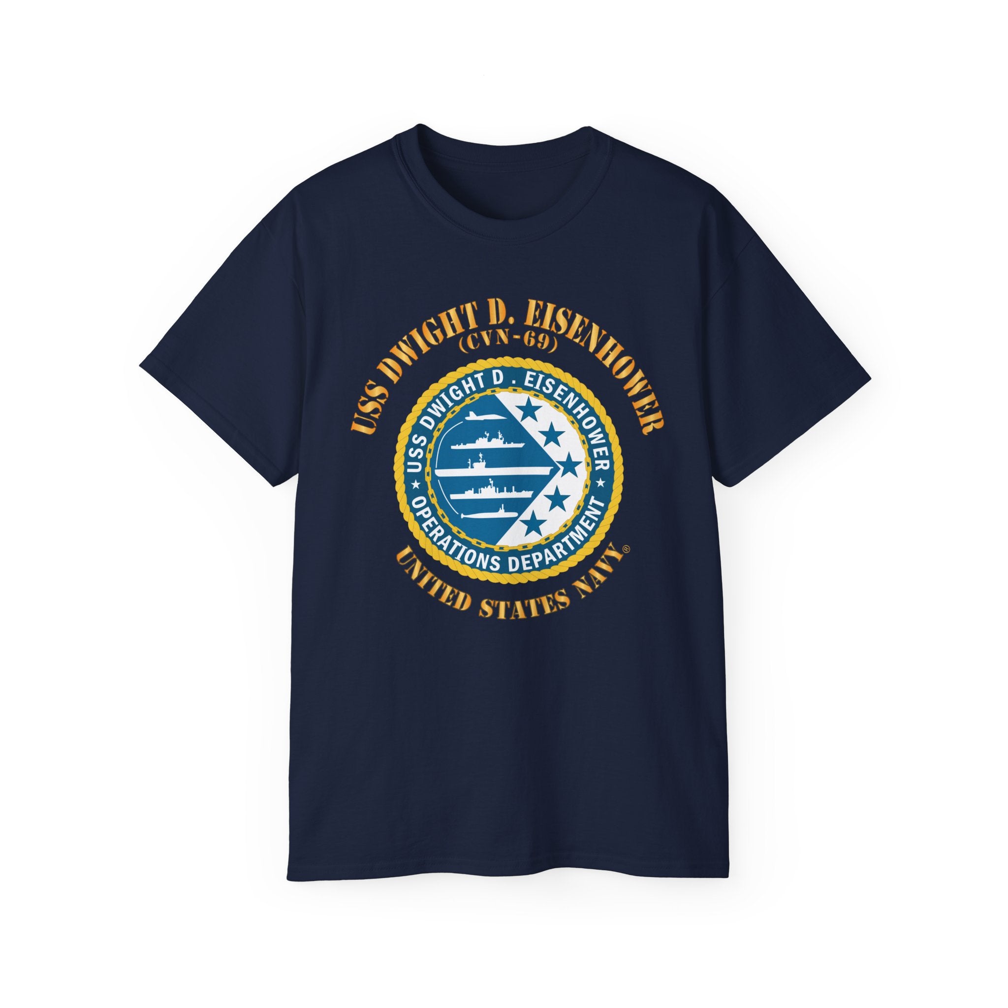 Unisex Ultra Cotton T-Shirt - Navy - USS Dwight D. Eisenhower (CVN-69) - Operations Department