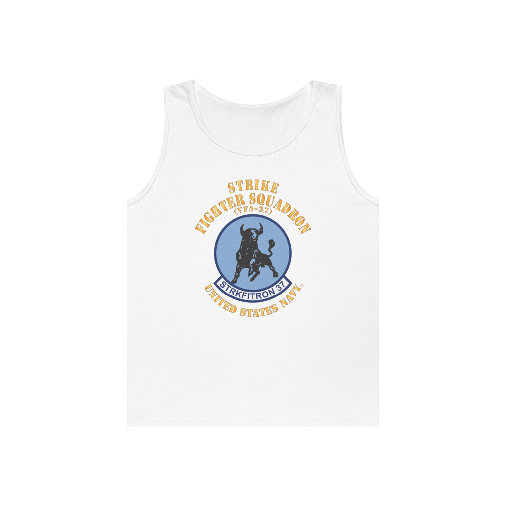 Unisex Heavy Cotton Tank Top - Navy - Strike Fighter Squadron 37 (VFA-37)