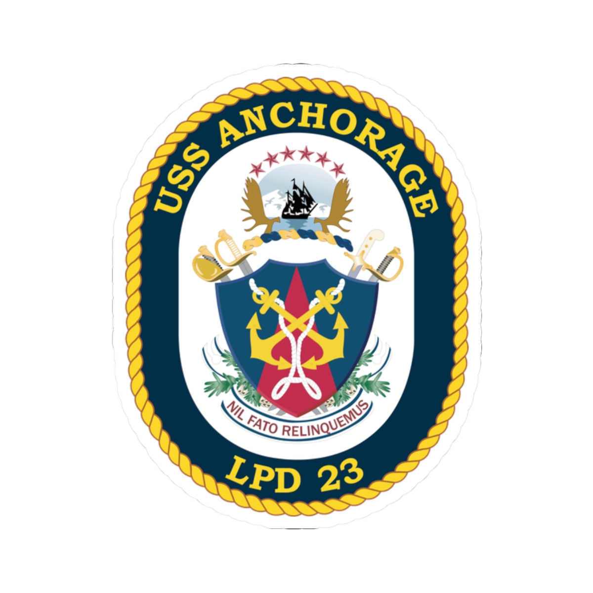 Kiss-Cut Stickers - Navy - USS Anchorage (LPD-23) wo txt