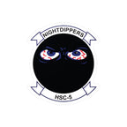 Kiss-Cut Vinyl Decal - Navy - Helicopter Sea Combat Squadron 5 (HSC-5) wo txt