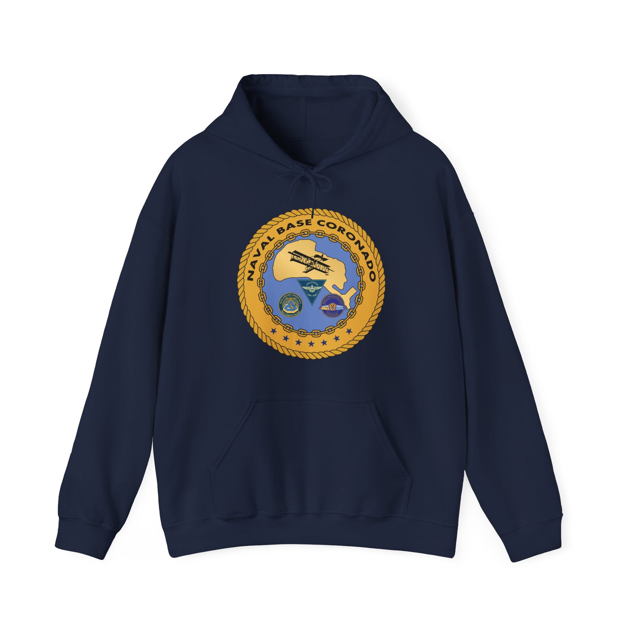 Unisex Heavy Blend™ Hoodies - Navy - Naval Base Coronado wo txt