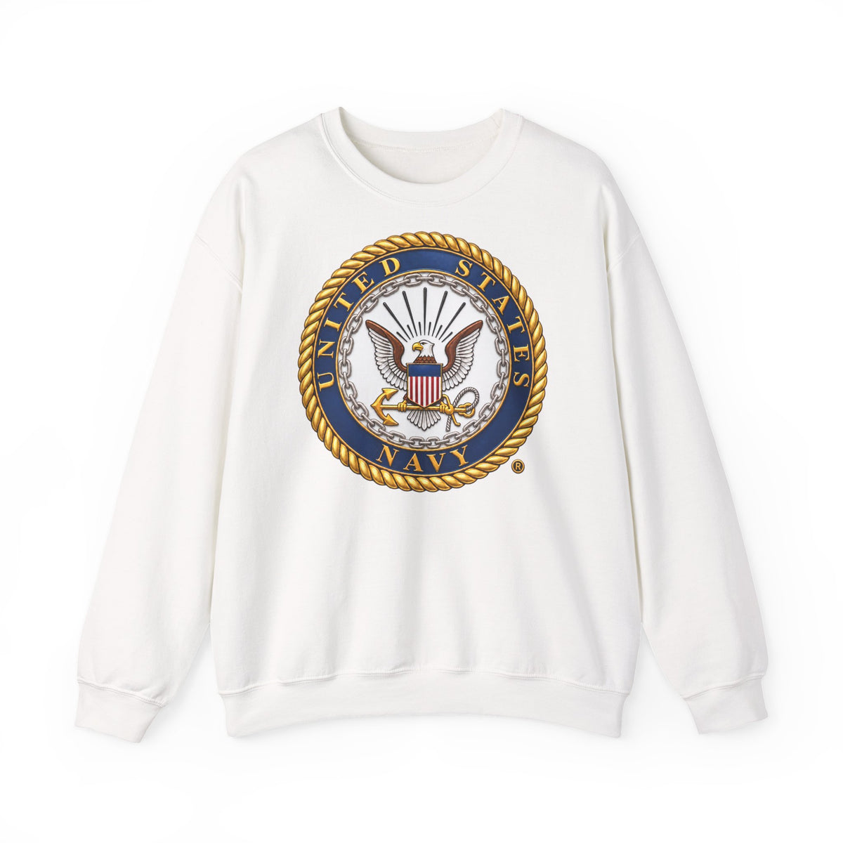 Unisex Heavy Blend™ Crewneck Sweatshirt - United States Navy Seal - Emblem - 3D - Enhanced