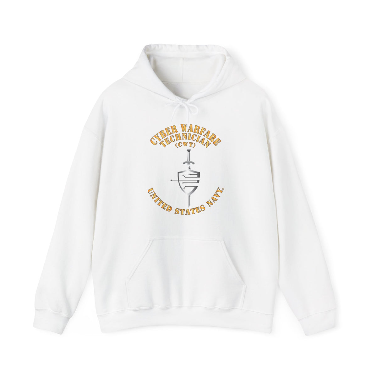Unisex Heavy Blend™ Hoodies - Navy - Rate - Cyber Warfare Technician (CWT)