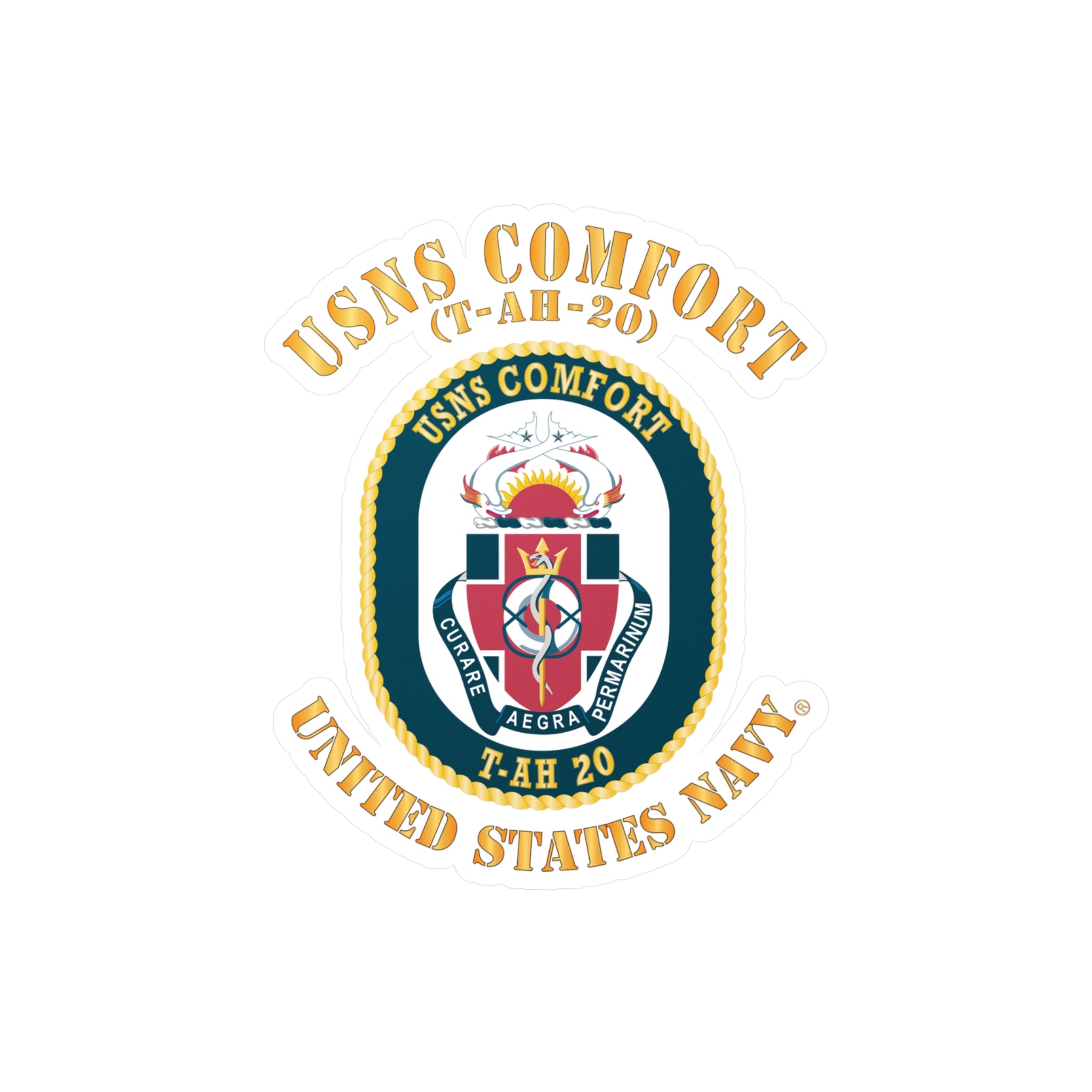 Kiss-Cut Vinyl Decal - Navy - USNS Comfort (T-AH-20)