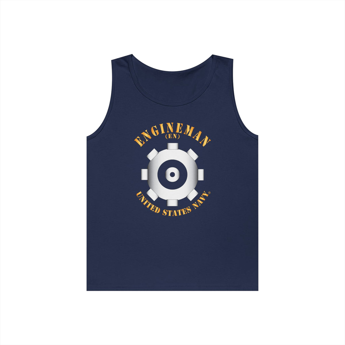 Unisex Heavy Cotton Tank Top - Navy - Rate - Engineman (EN)