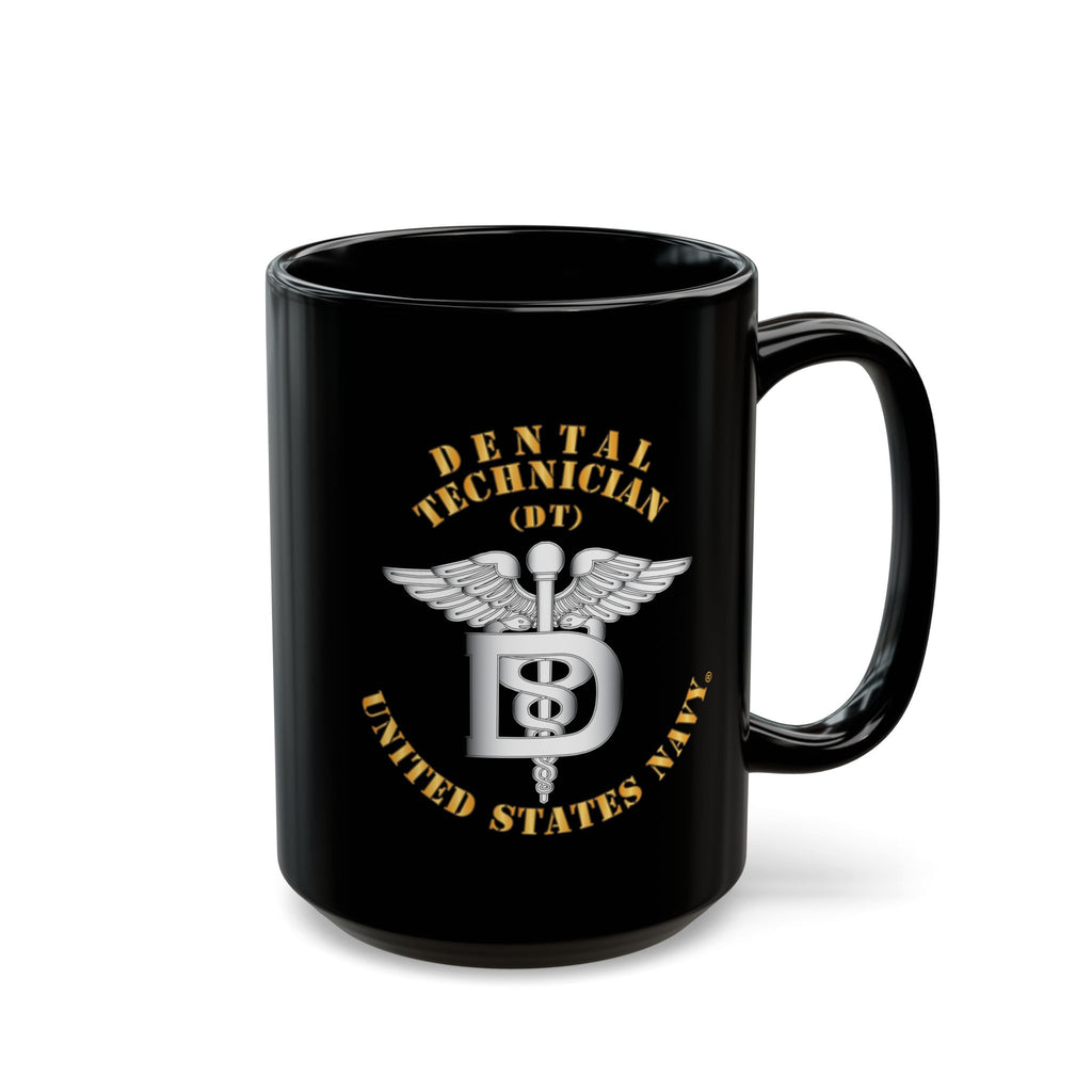 Black Mug (11oz, 15oz) - Navy - Rate - Dental Technician (DT)