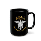 Black Mug (11oz, 15oz) - Navy - Rate - Dental Technician (DT)