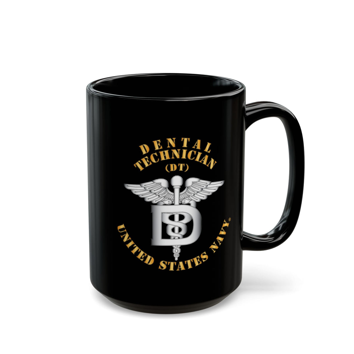 Black Mug (11oz, 15oz) - Navy - Rate - Dental Technician (DT)