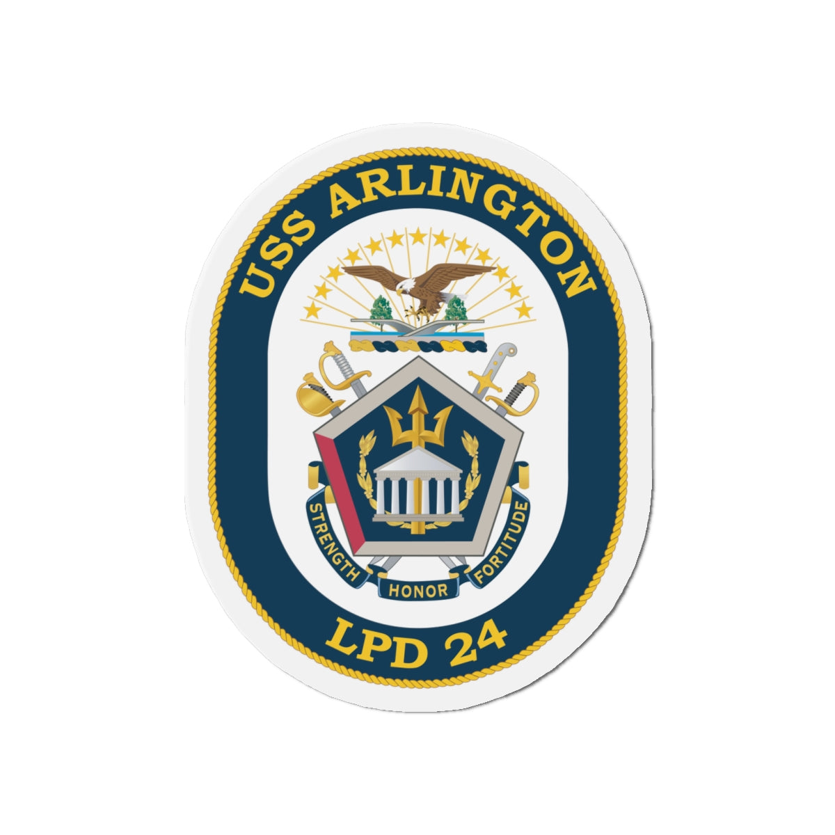 Die-Cut Magnet - Navy - USS Arlington (LPD-24) wo txt