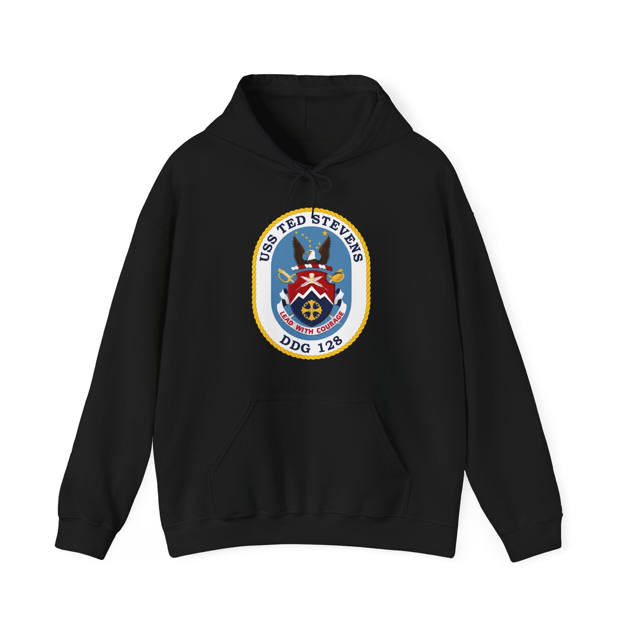 Unisex Heavy Blend™ Hoodies - Navy - USS Ted Stevens (DDG-128) wo txt