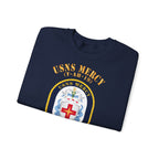 Unisex Heavy Blend™ Crewneck Sweatshirt - Navy - USNS Mercy (T-AH-19)
