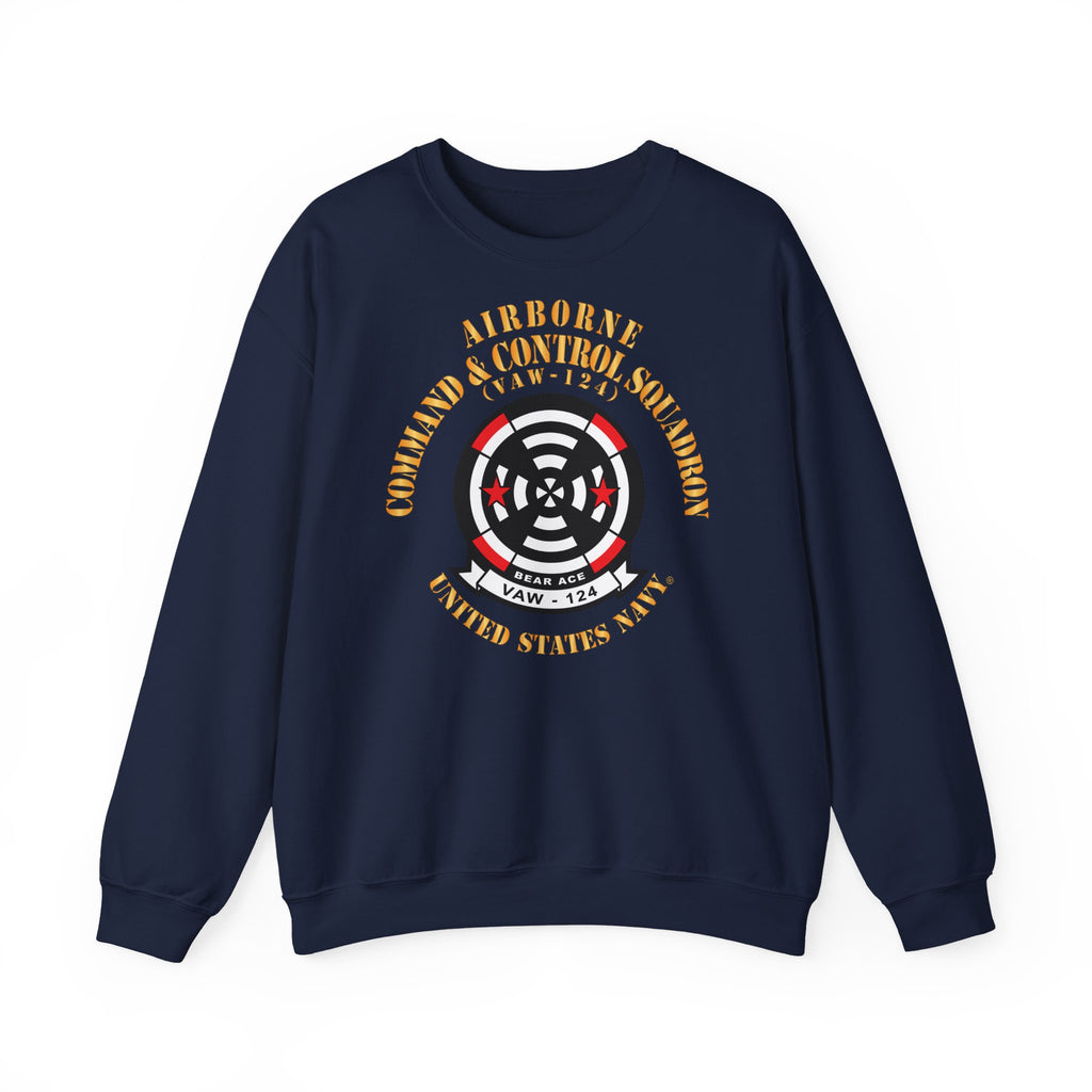 Unisex Heavy Blend™ Crewneck Sweatshirt - Navy - Airborne Command & Control Squadron 124 (VAW-124)