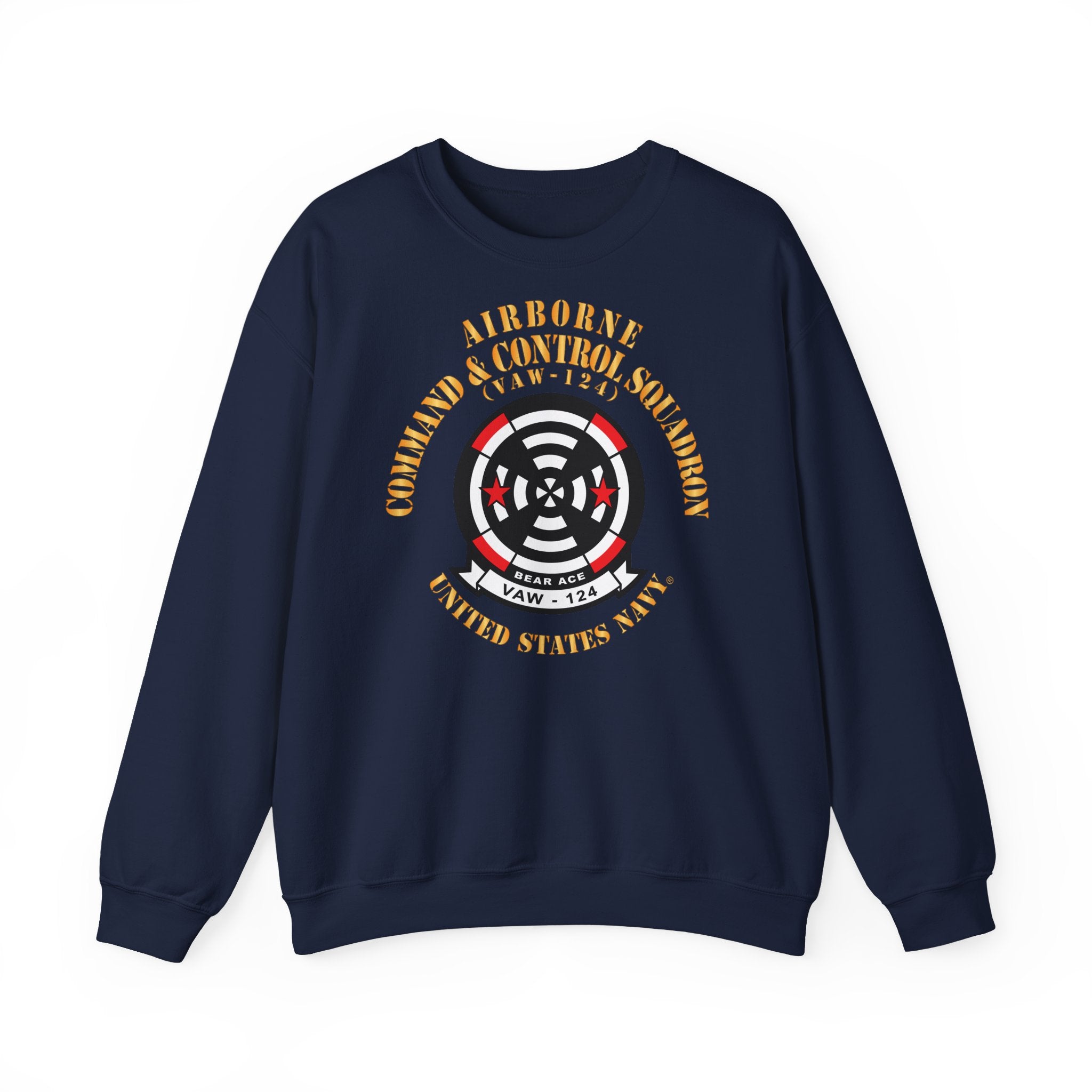 Unisex Heavy Blend™ Crewneck Sweatshirt - Navy - Airborne Command & Control Squadron 124 (VAW-124)