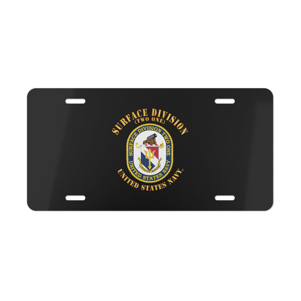 Vanity License Plate - Navy - Surface Division 21