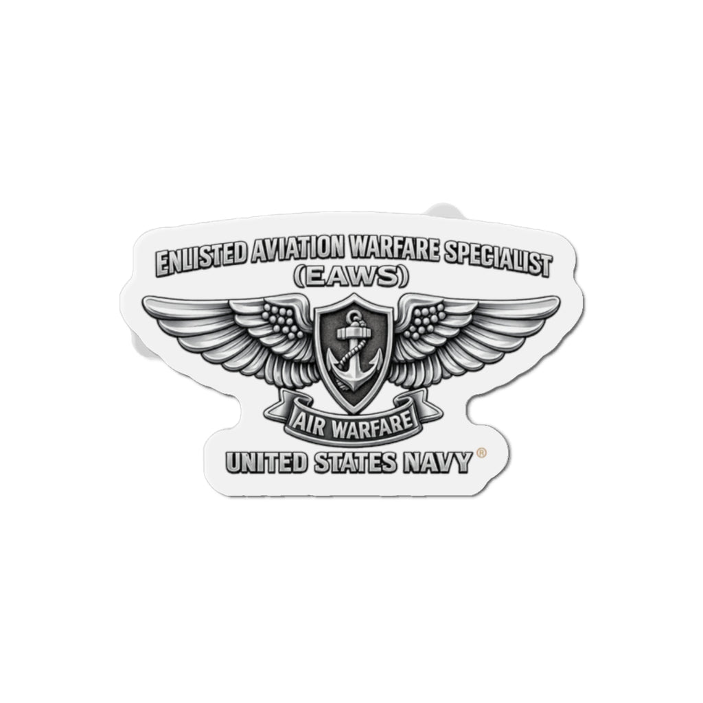 Die-Cut Magnet - Navy - Badge - Enlisted Aviation Warfare Specialist