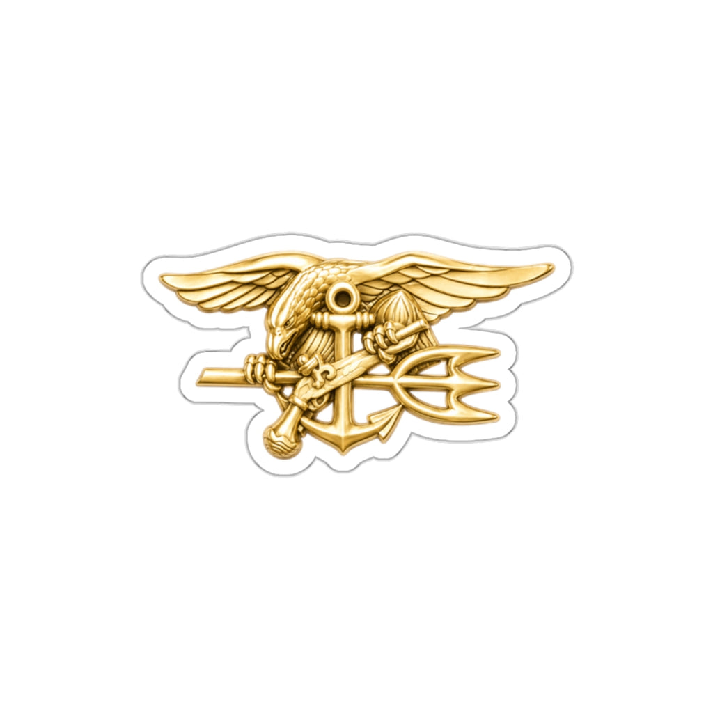 Die-Cut Vinyl Sticker - Navy - Badge - Special Warfare insignia wo txt - 3D - Enhanced