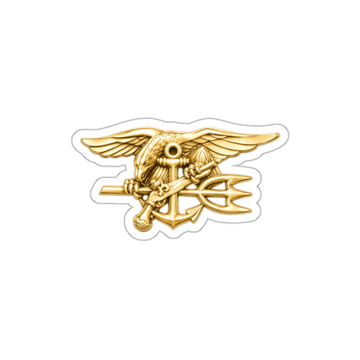 Die-Cut Vinyl Sticker - Navy - Badge - Special Warfare insignia wo txt - 3D - Enhanced