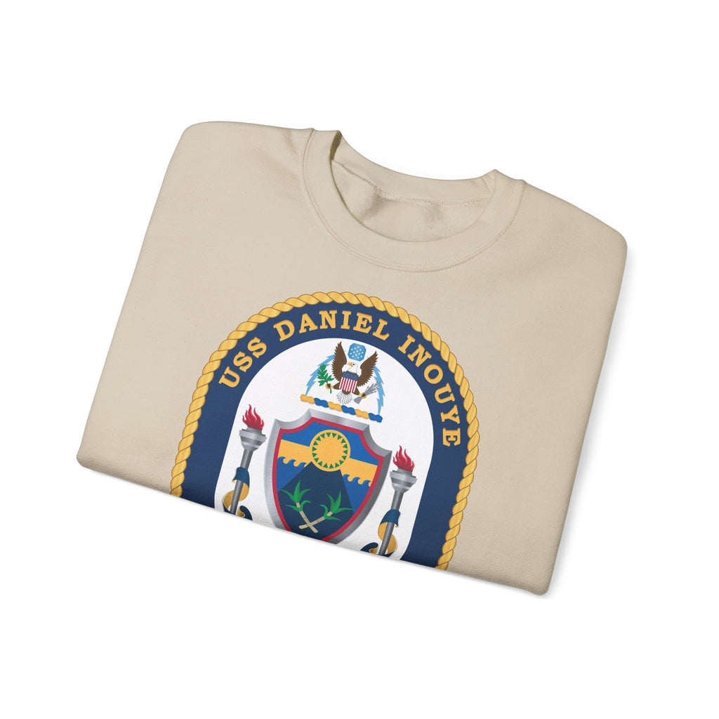 Unisex Heavy Blend™ Crewneck Sweatshirt - Navy - USS Daniel Inouye (DDG-118) wo txt
