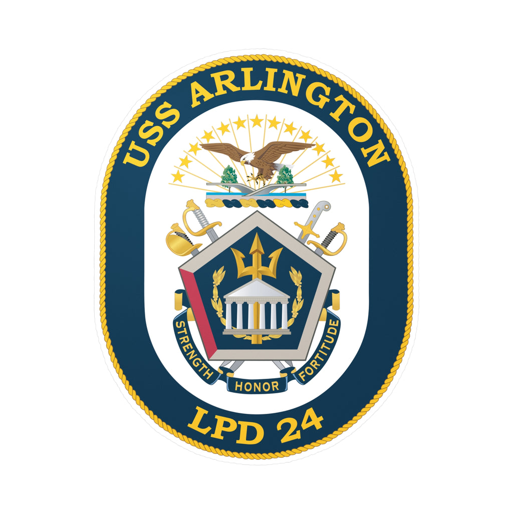 Kiss-Cut Vinyl Decal - Navy - USS Arlington (LPD-24) wo txt