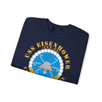 Unisex Heavy Blend™ Crewneck Sweatshirt - USS Dwight D. Eisenhower (CVN-69) Crest with Txt