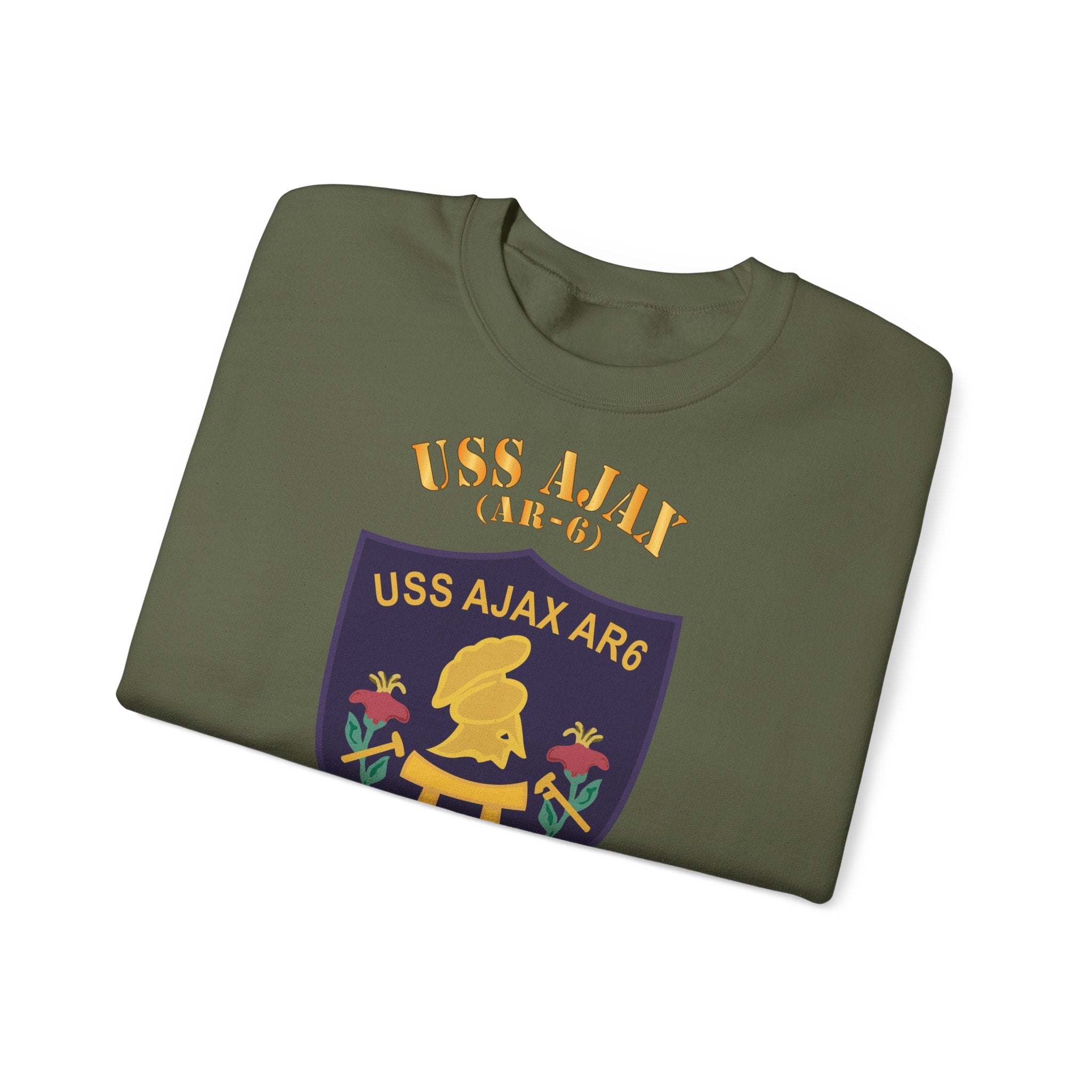 Unisex Heavy Blend™ Crewneck Sweatshirt - Navy - USS Ajax (AR-6)