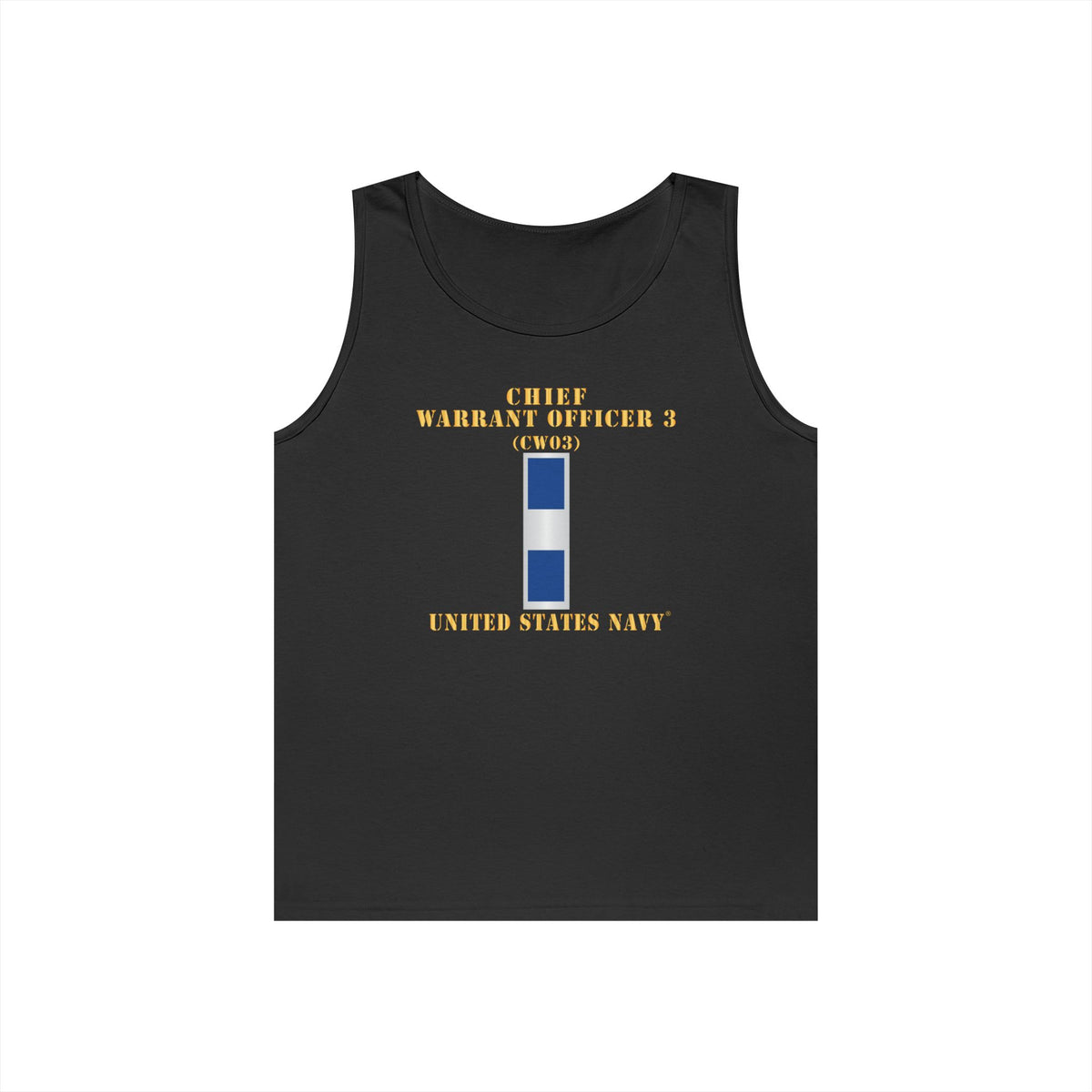 Unisex Heavy Cotton Tank Top - Navy - Chief Warrant Officer 3 - CW03