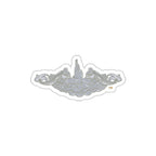 Die-Cut Vinyl Sticker - Navy - Submarine Badge - Silver  wo Txt