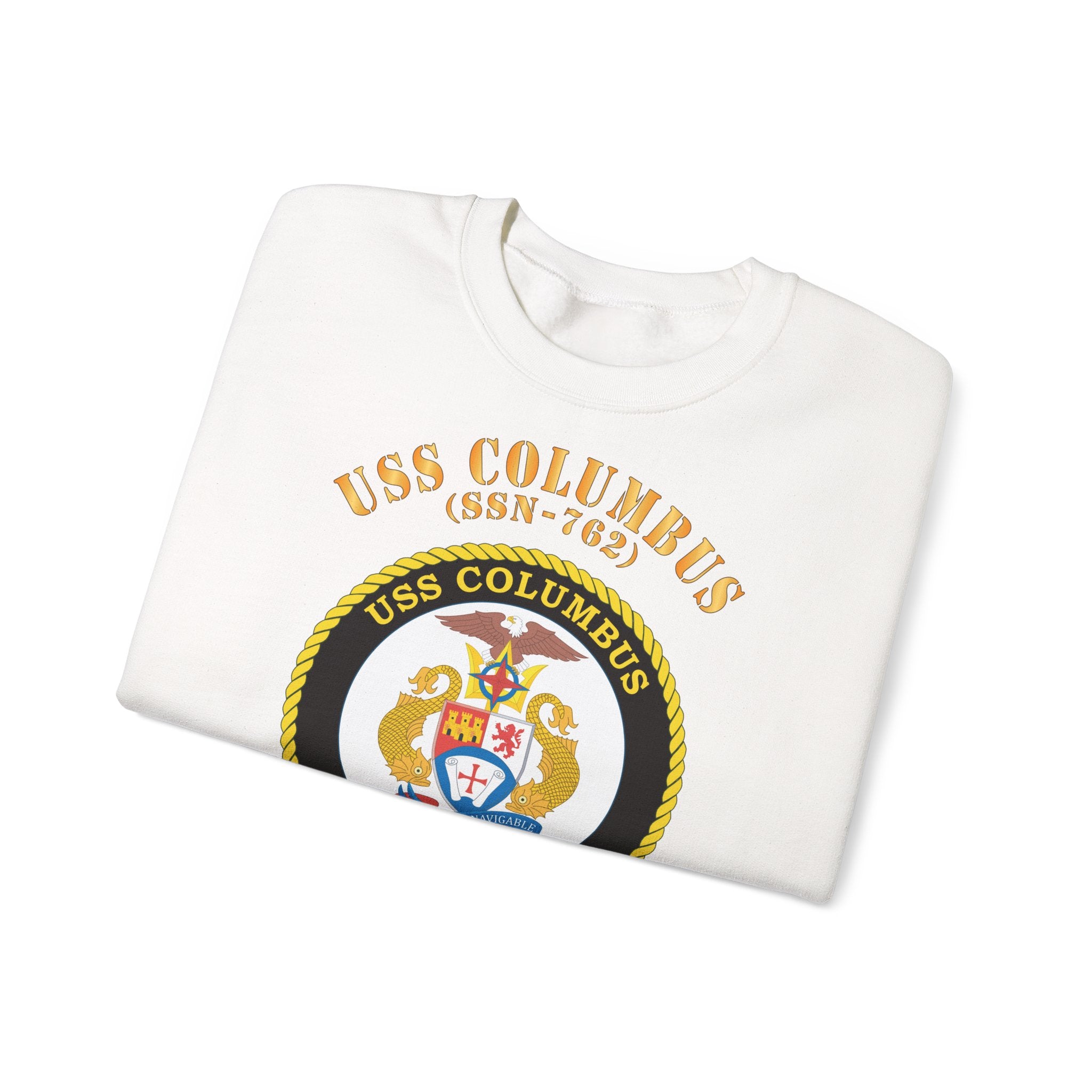 Unisex Heavy Blend™ Crewneck Sweatshirt - Navy - USS Columbus (SSN-762)
