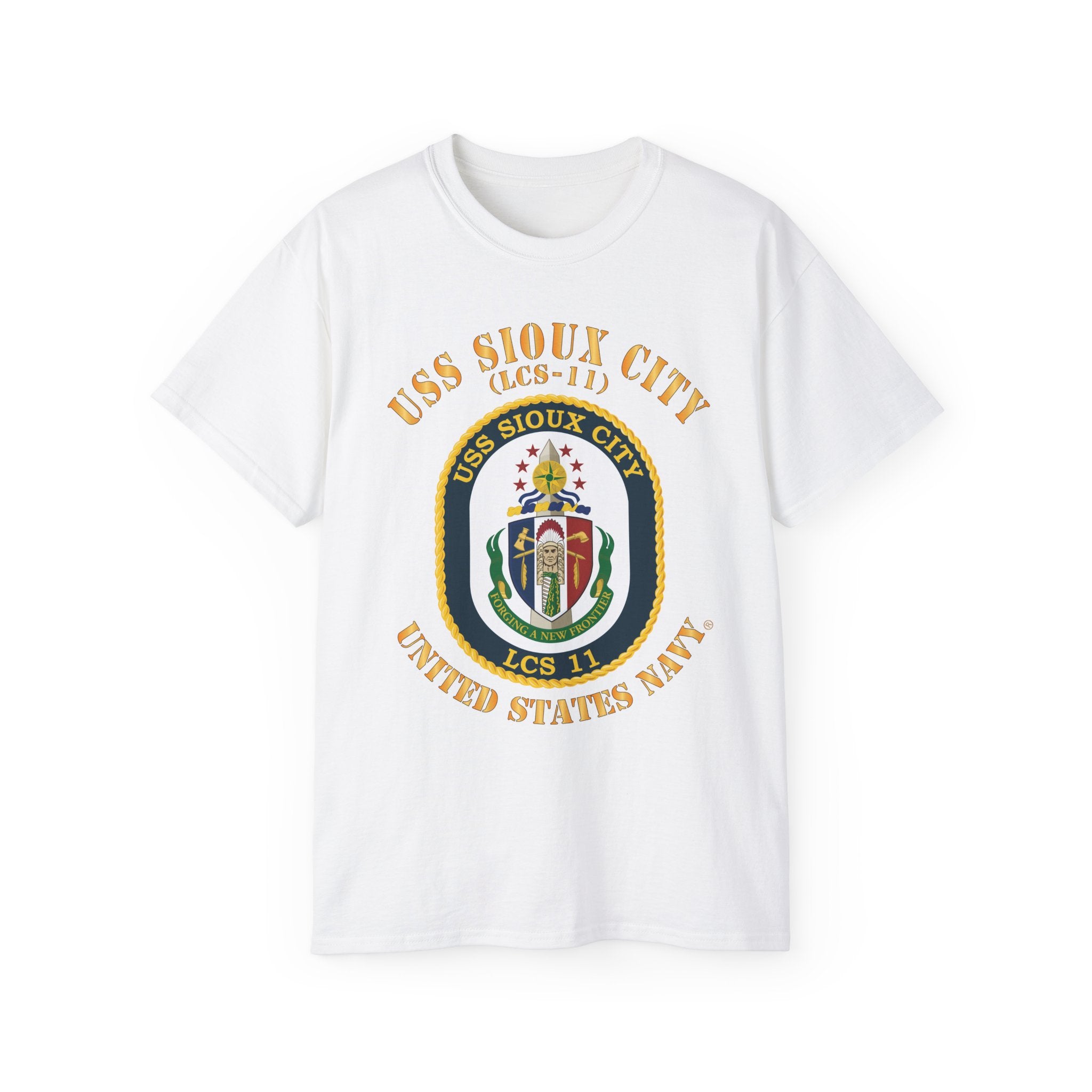 Unisex Ultra Cotton T-Shirt - Navy - USS Sioux City (LCS-11)