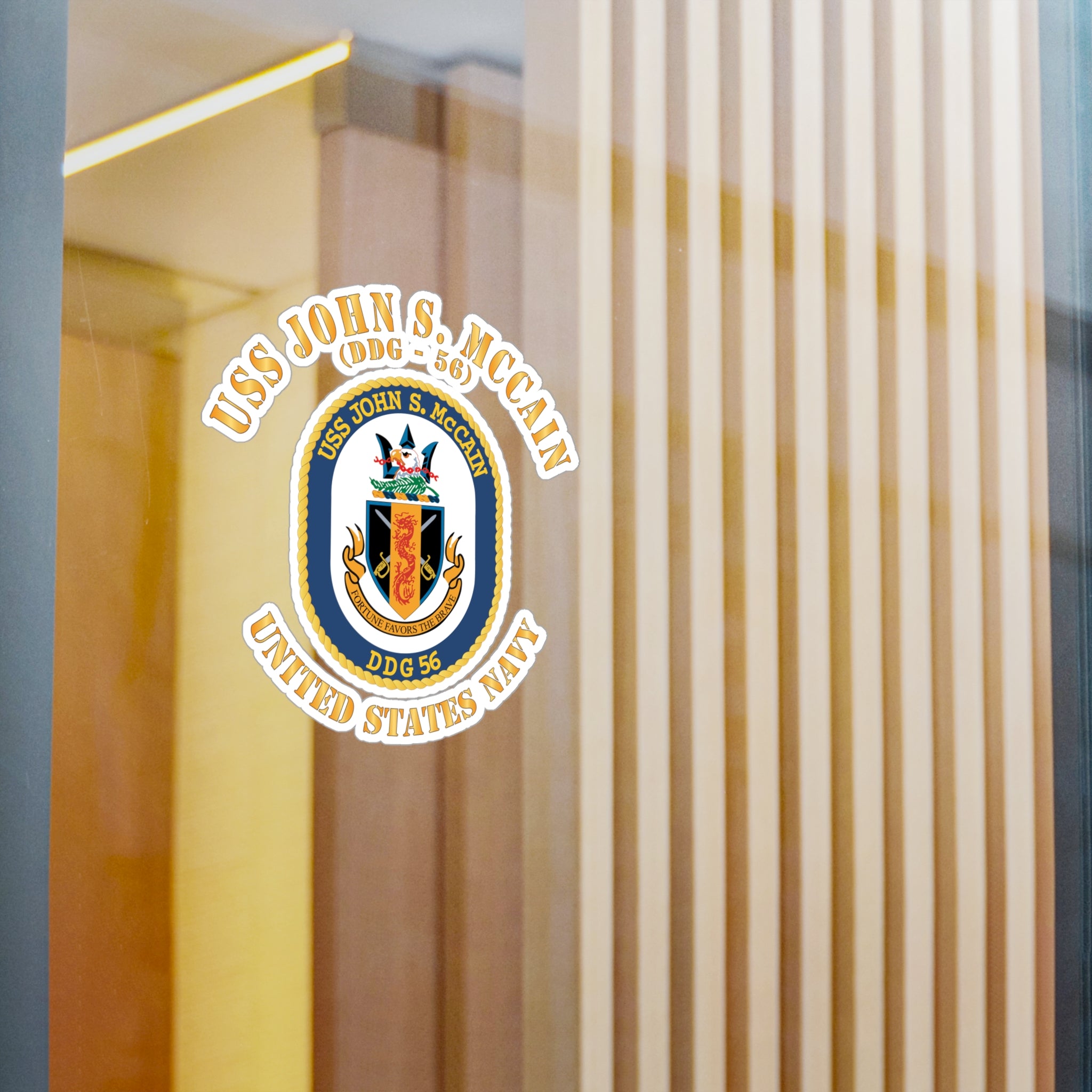 Kiss-Cut Vinyl Decal - Navy - USS John S. McCain (DDG-56)