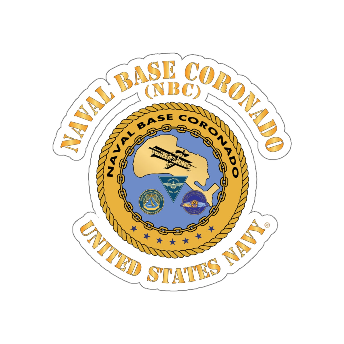 Die-Cut Vinyl Sticker - Navy - Naval Base Coronado(NBC)
