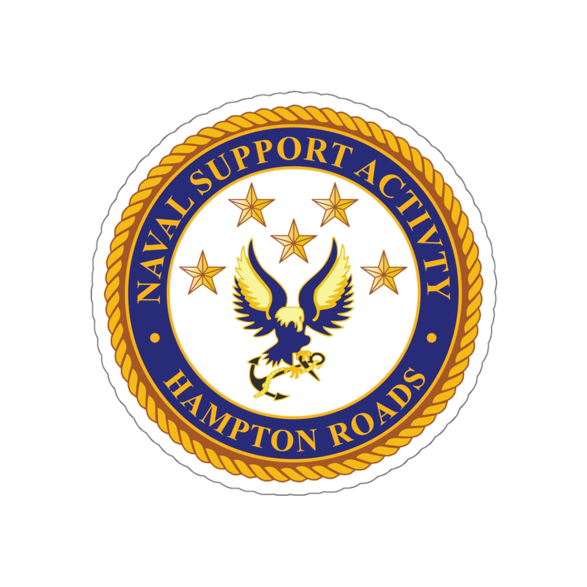 Die-Cut Vinyl Sticker - Navy - Naval Support Activity - Hampton Roads